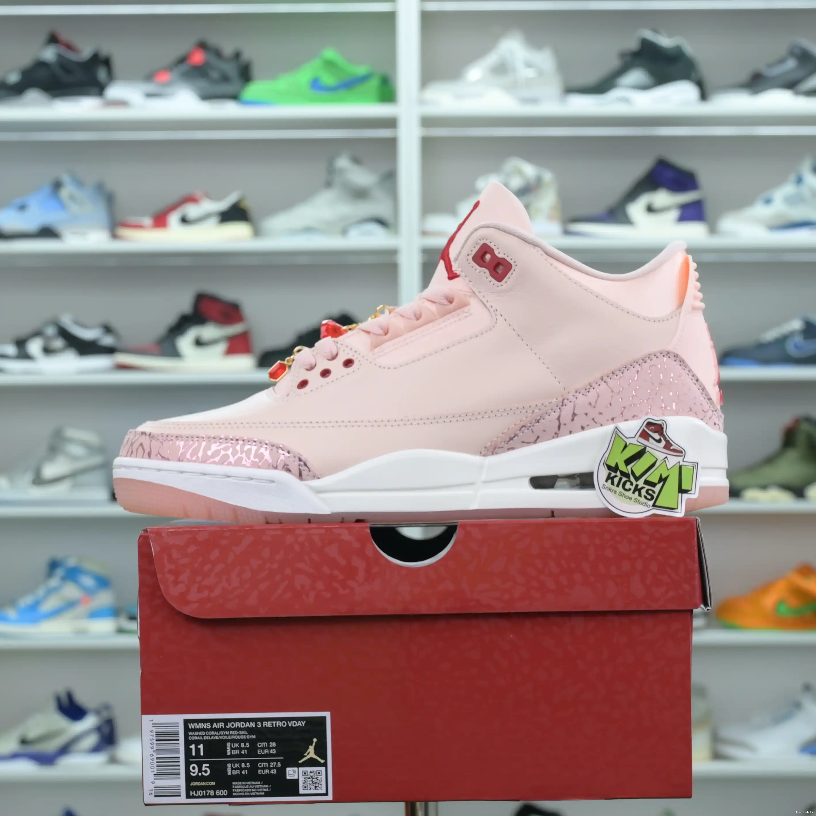 Day Kimikick Jordan Air 3 Jordan Valentine's 0416